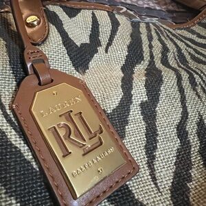 Ralph Lauren Large Shoulder Bag Animal Print